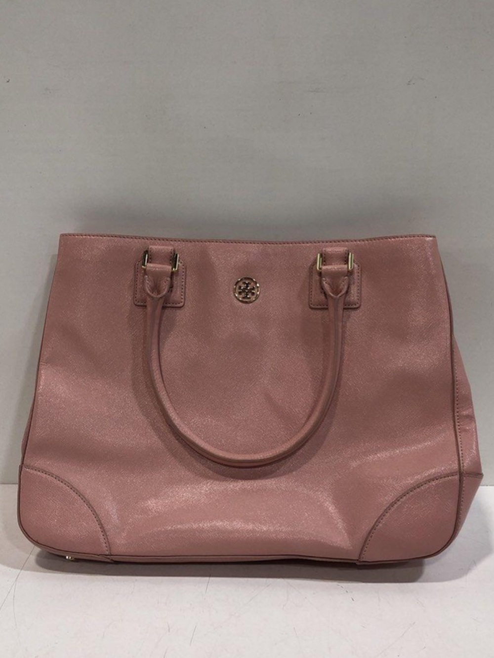 Women’s Tory Burch Robinson East to West Pink Leather Tote Satchel Bag